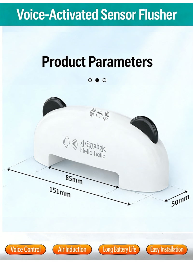 جهاز تنظيف المرحاض الأوتوماتيكي، جهاز تنظيف ذكي يعمل بالصوت، سهل التركيب وعمر بطارية طويل، جهاز تنظيف المرحاض بدون لمس للاستخدام المنزلي والعام، يقلل من الجراثيم - Image 2